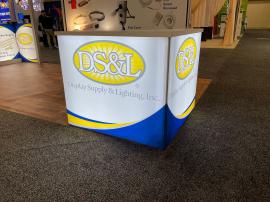 RENTAL: 10 x 20 Island Design with Curved Double-Sided Gravitee Wall Structure -- View 3