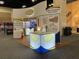 RENTAL: 10 x 20 Island Design with Curved Double-Sided Gravitee Wall Structure -- View 4